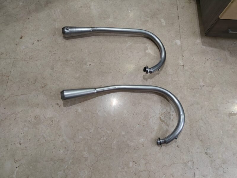 GT/INTERCEPTOR 650 FULL SYSTEM EXHAUST ROUND PIPES SS316 LIKE NEW
