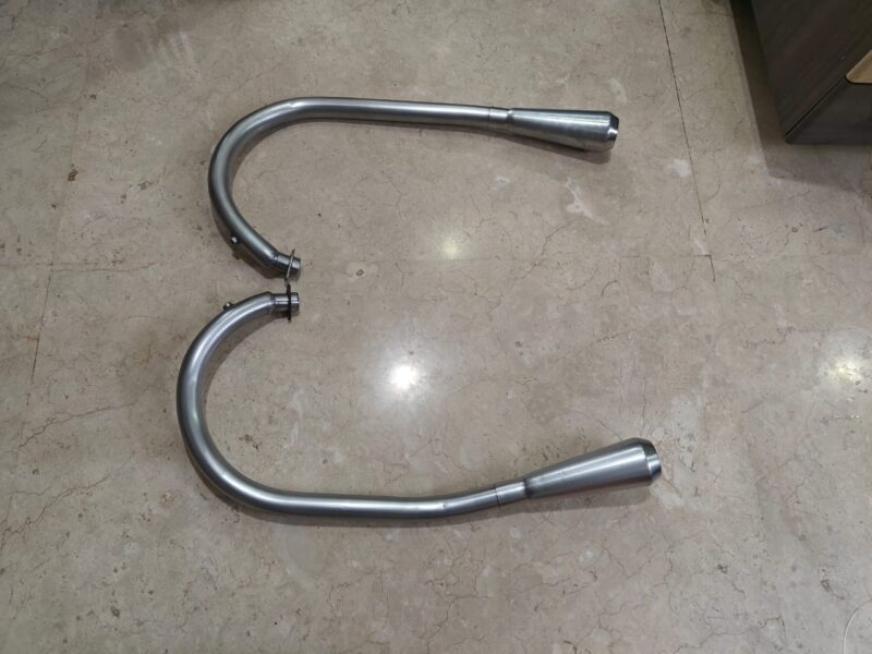 GT/INTERCEPTOR 650 FULL SYSTEM EXHAUST ROUND PIPES SS316 LIKE NEW