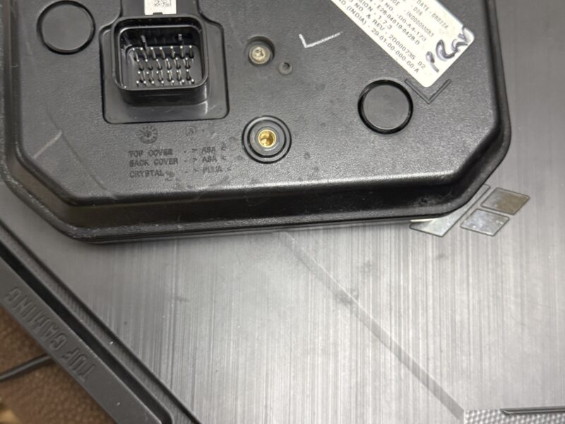 Rs457 Aprilia fairing ,instrument cluster and tvs euro grip front tyre rs457