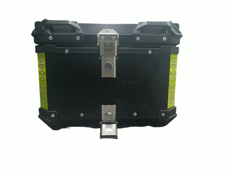 Moto Arch 45L Aluminium Top Box (Black) - Complete Set, Mint Condition